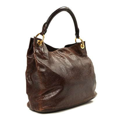 Prada Vitello Shine Shoulder Bag Moro 3 of 9