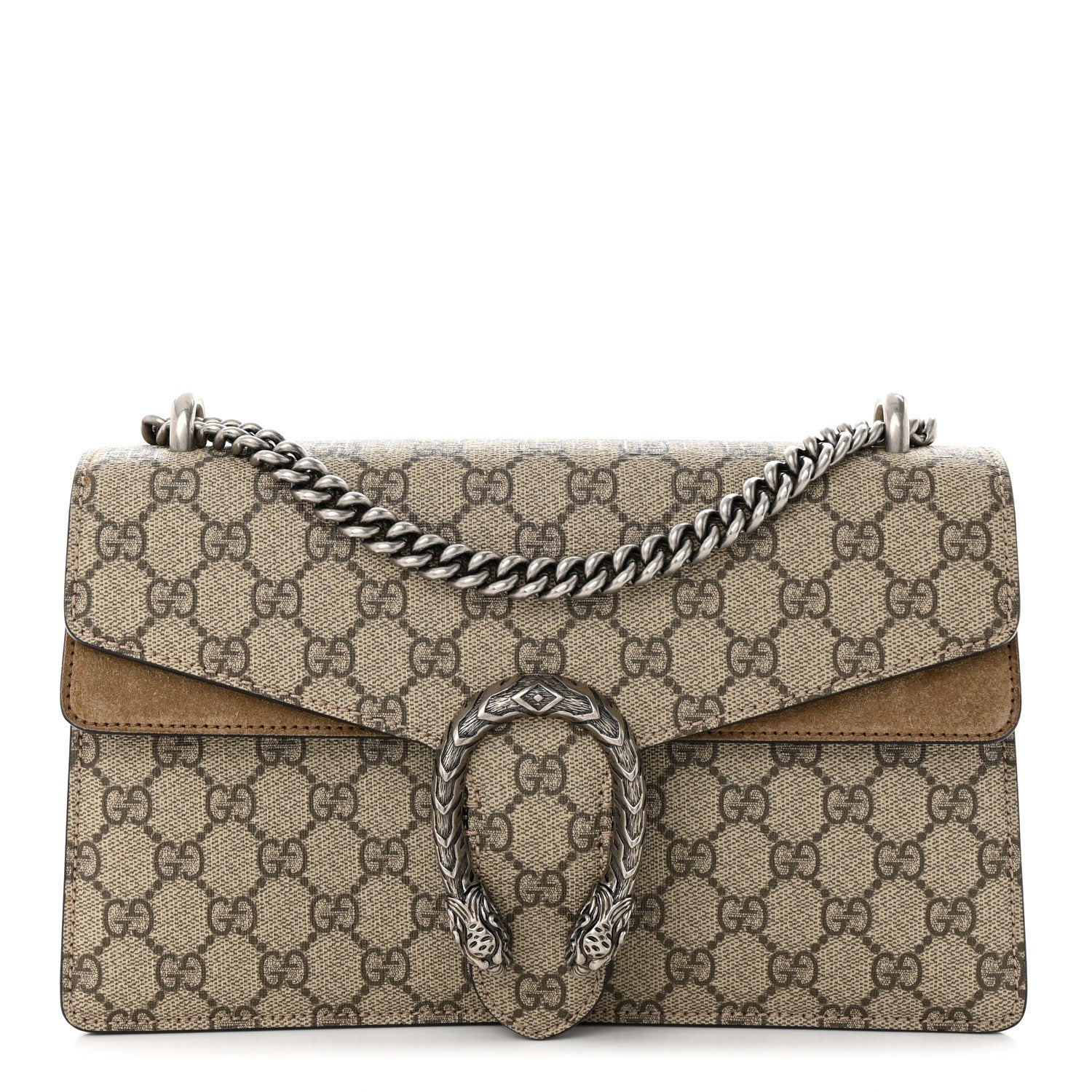 Gucci GG Supreme Monogram Small Dionysus Shoulder Bag Taupe 1 of 11