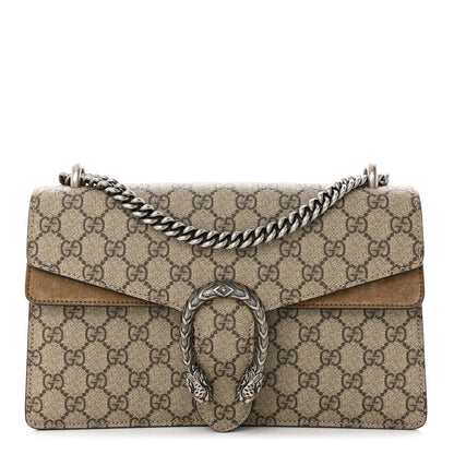 Gucci GG Supreme Monogram Small Dionysus Shoulder Bag Taupe 1 of 11