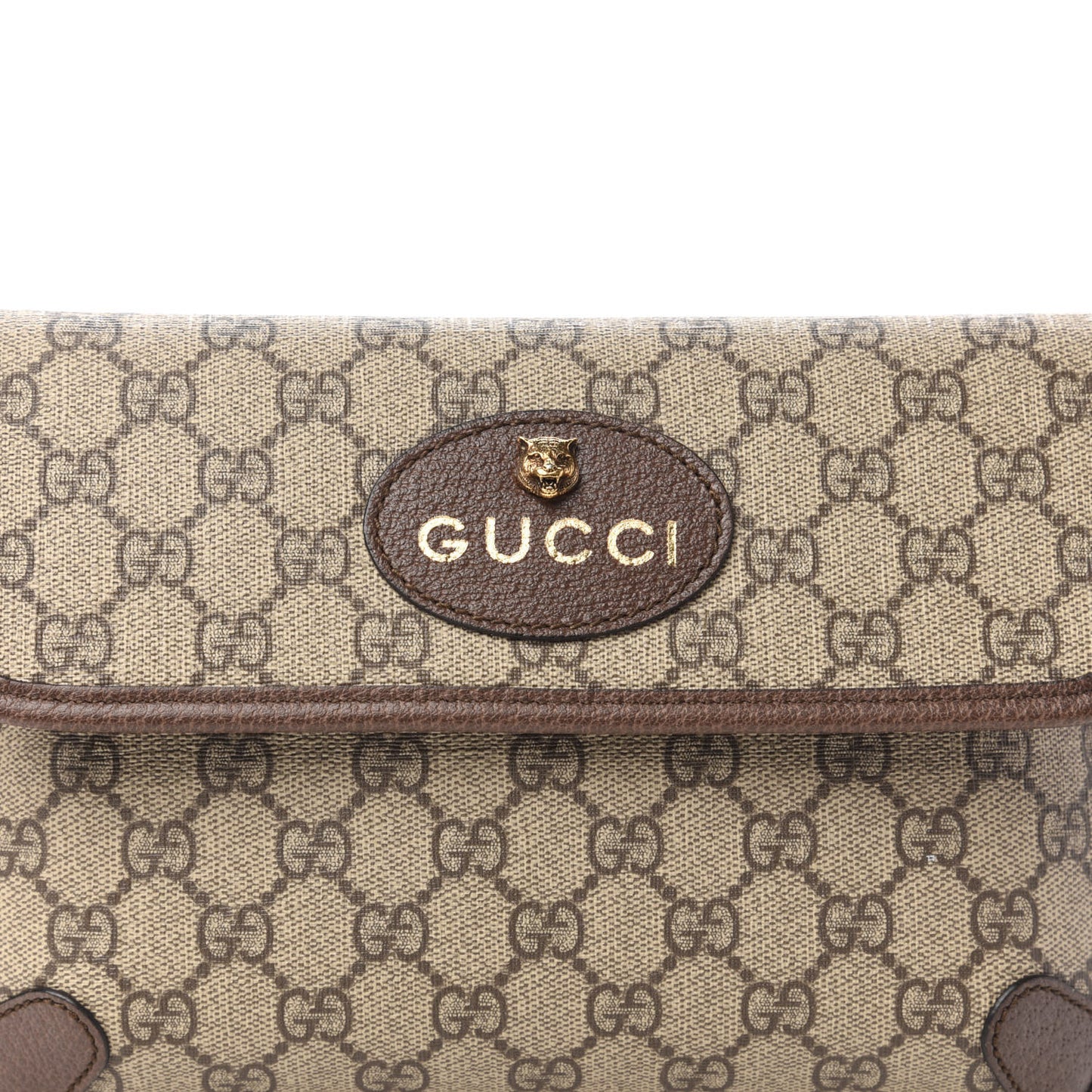 GG Supreme Monogram Neo Vintage Web Belt Bag Brown