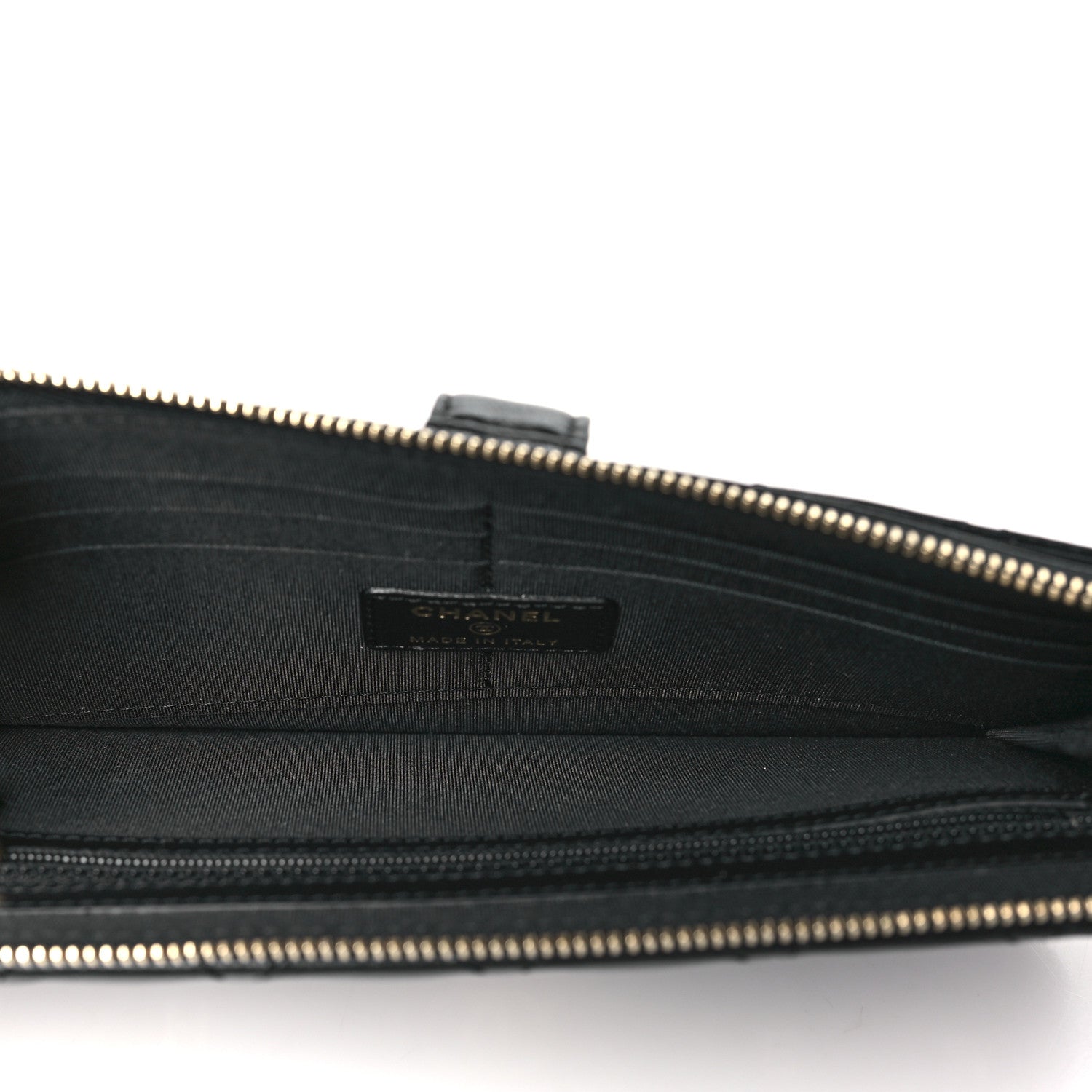 Chanel Lambskin Quilted All About Chanel Charm Wristlet Wallet Black 5 of 9
