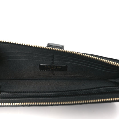 Chanel Lambskin Quilted All About Chanel Charm Wristlet Wallet Black 5 of 9
