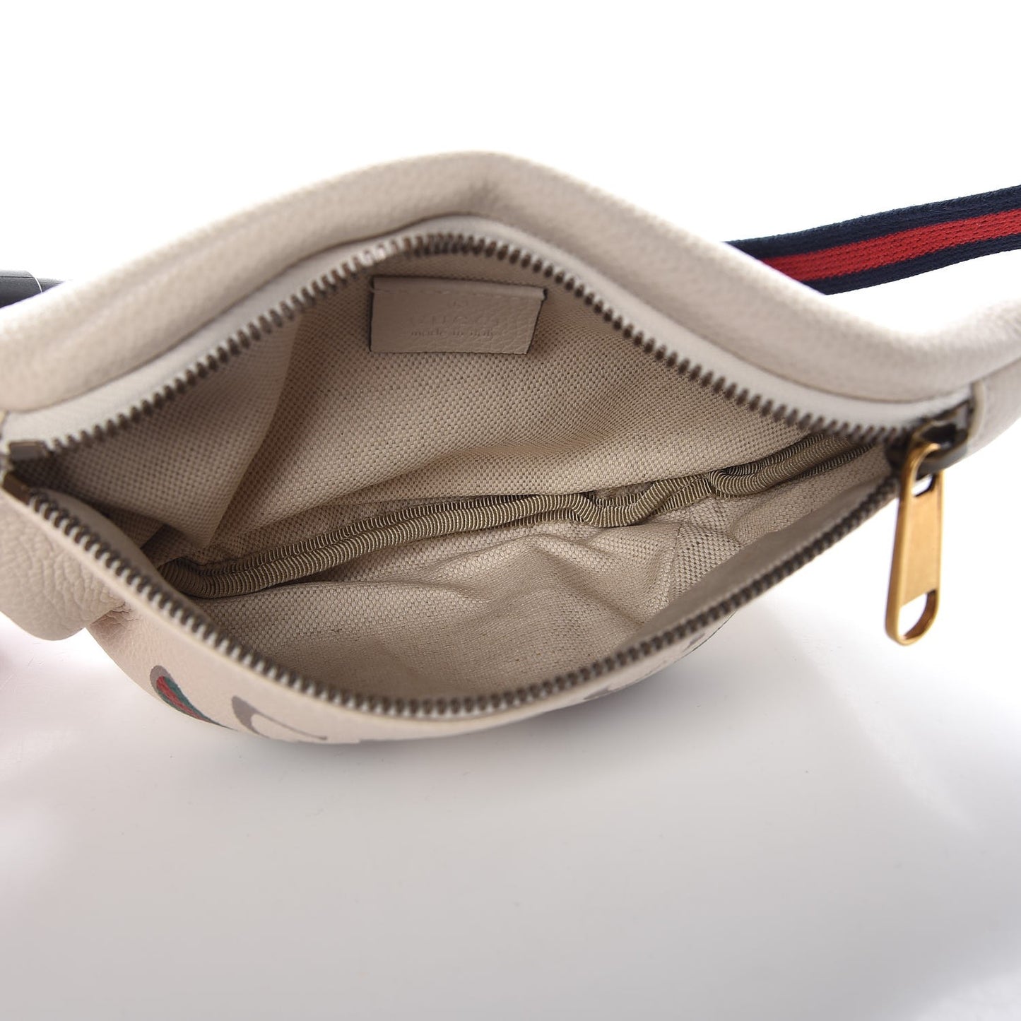 Grained Calfskin Small Logo Belt Bag White