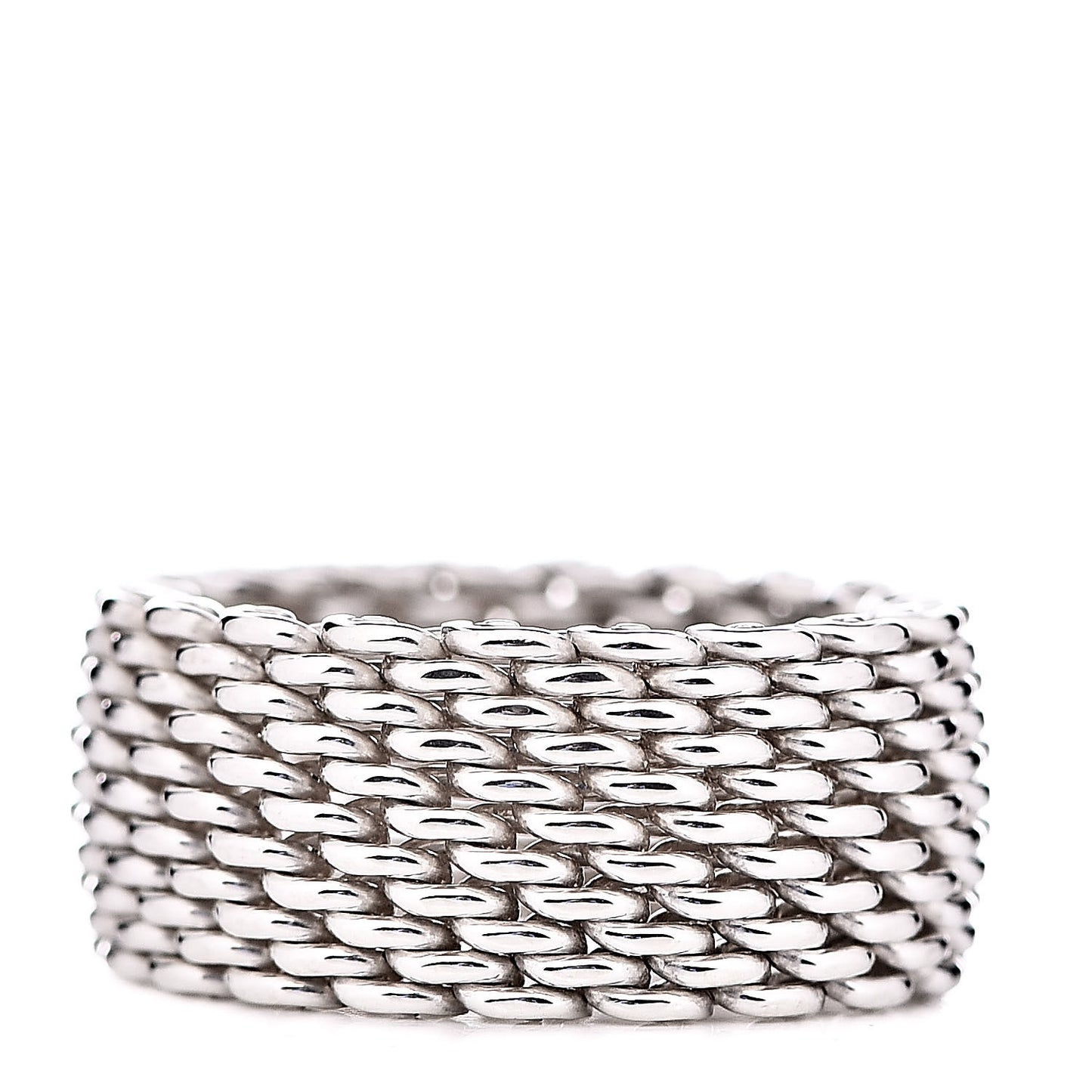 Sterling Silver Mesh Somerset Ring 56 7.5