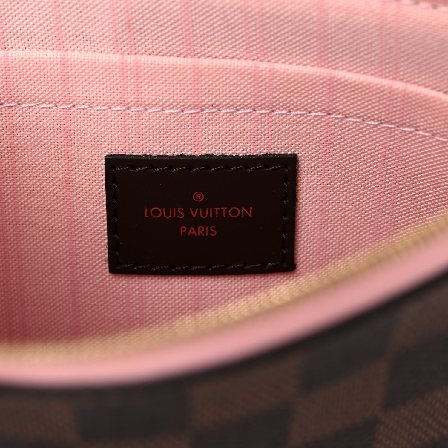 Louis Vuitton Damier Ebene Neverfull MM GM Pochette Rose Ballerine 6 of 9
