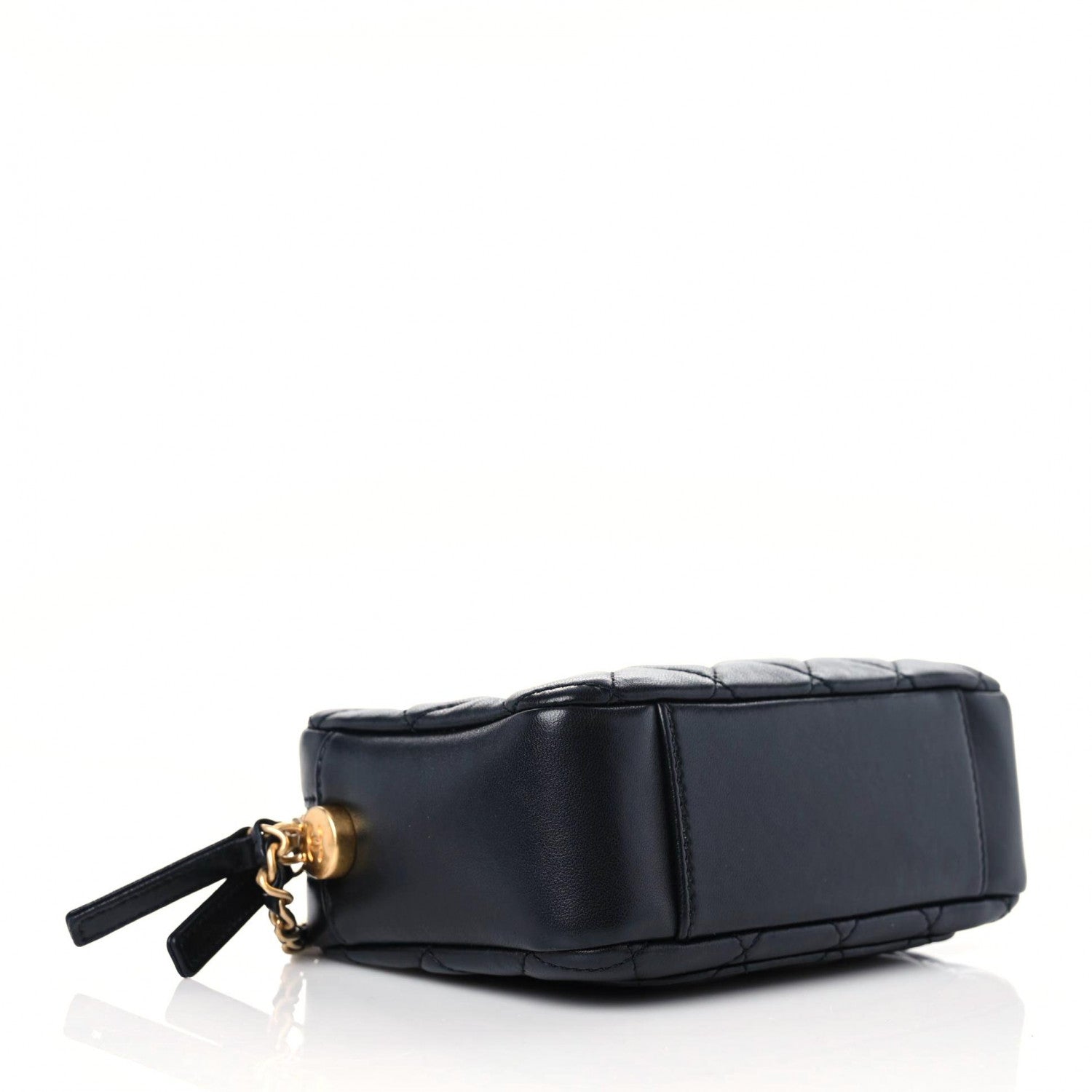 Chanel Lambskin Quilted CC Pearl Crush Camera Case Black 4 of 9