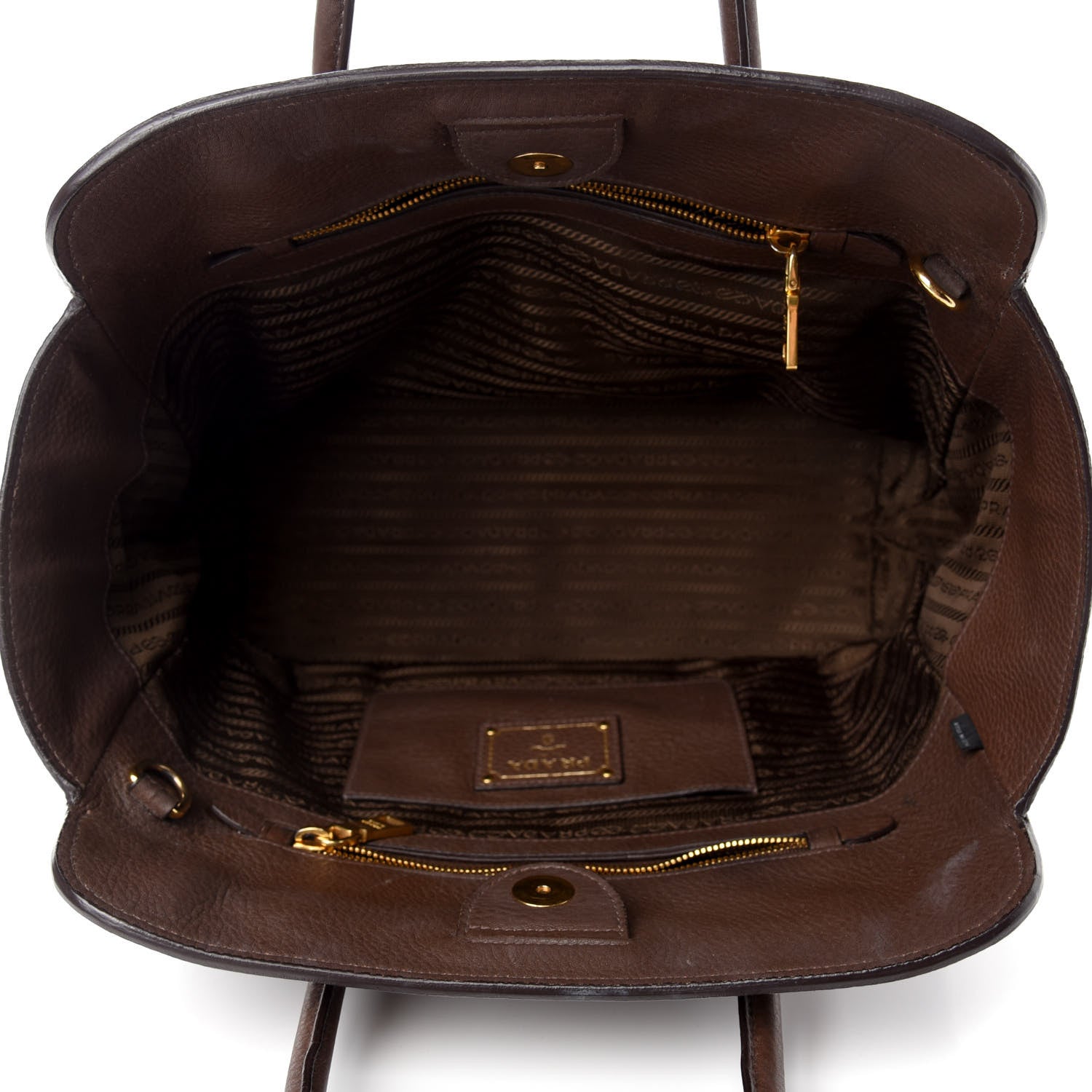 Prada Vitello Daino Shopping Tote Bruciato 7 of 23