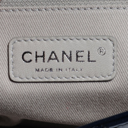 Chanel Iridescent Calfskin Tri-Color Country Chic Flap Navy Blue 7 of 8