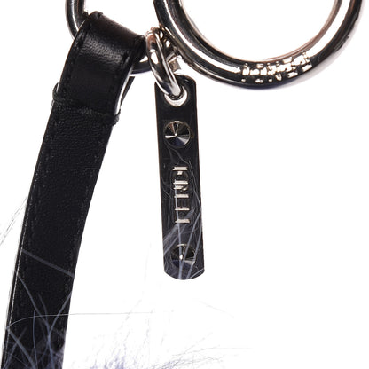 Fendi Fox Mink Rabbit Fur Vitello Flamingo Kooky Monster Bag Bug Charm Cassis Black Multicolor 3 of 3