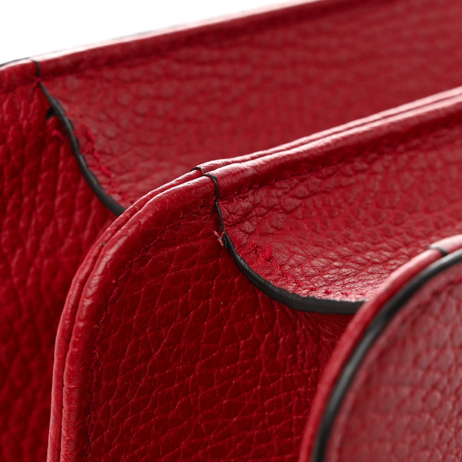 Gucci Dollar Calfskin Interlocking G Shoulder Bag Red 15 of 21