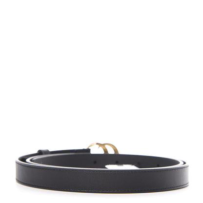 Gucci Calfskin Pearl Double G 20mm Belt 95 38 Black Cream 2 of 4