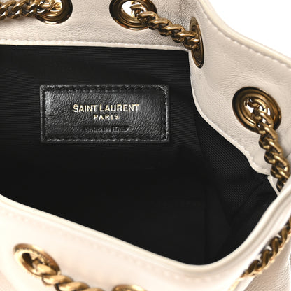 Saint Laurent Lambskin Matelasse Monogram Joe Nano Bucket Bag Crema Soft 10 of 21