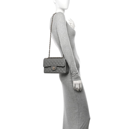 Chanel Caviar Quilted Small Double Flap Grey 2 of 11