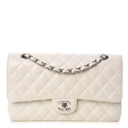 Chanel Caviar Quilted Medium Double Flap White 1 of 15