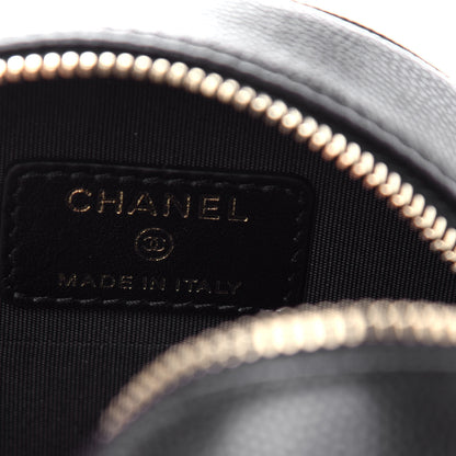 Chanel Caviar Quilted French New Wave Round Clutch With Chain Black 6 of 11