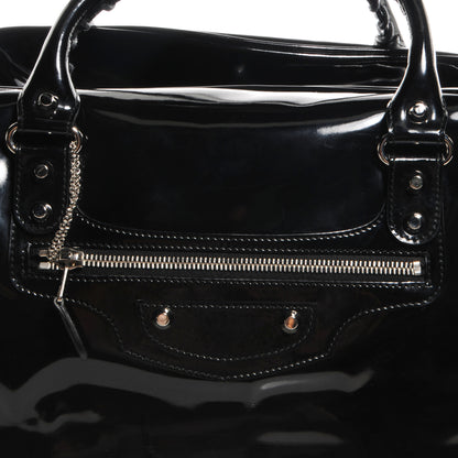 Balenciaga Patent Leather Bowling MM Bag Black 8 of 8
