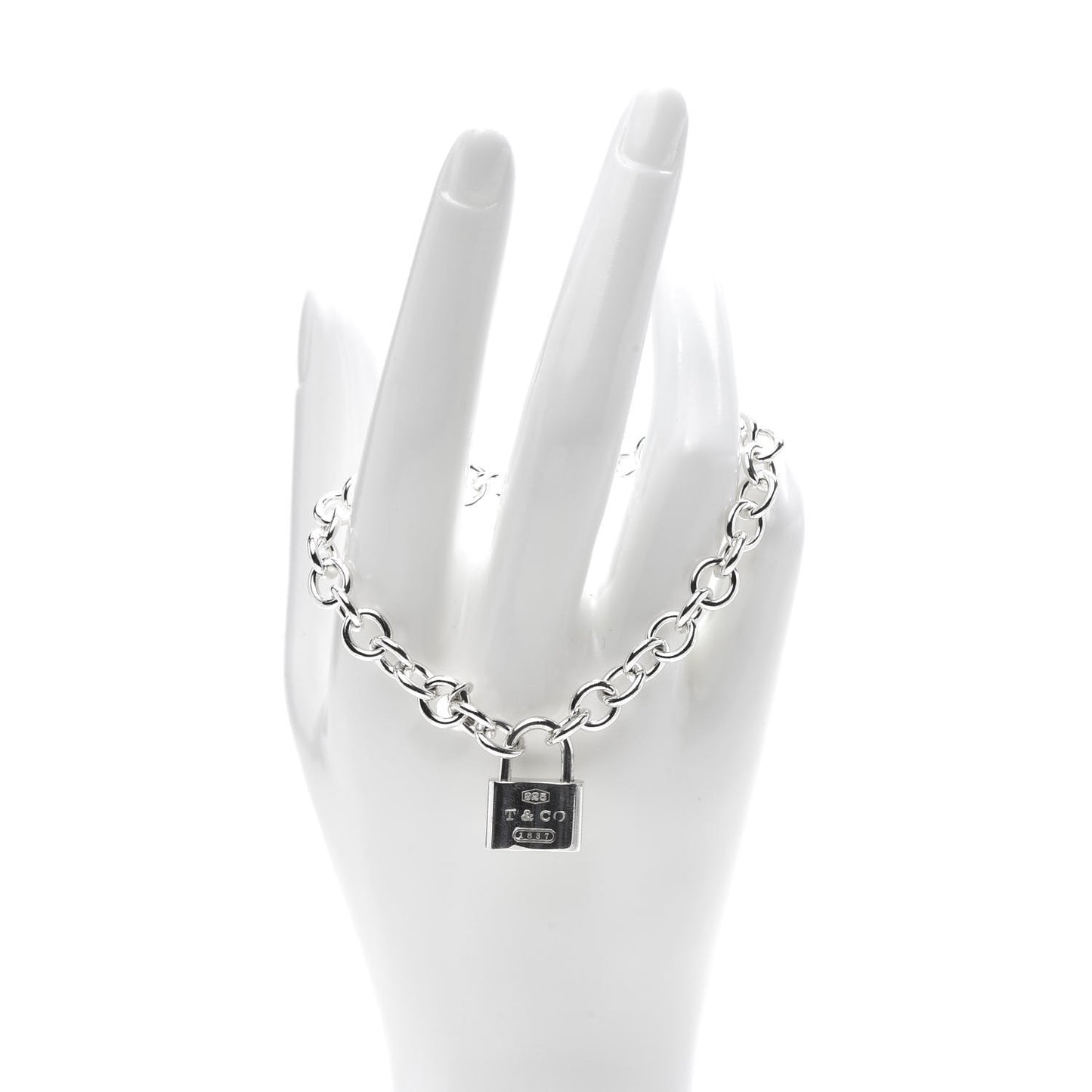 Sterling Silver 1837 Lock Charm Bracelet
