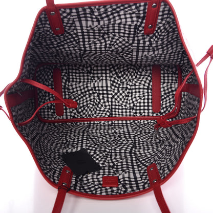 MCM Visetos Medium Liz Reversible Shopper Tote Ruby Red 9 of 11