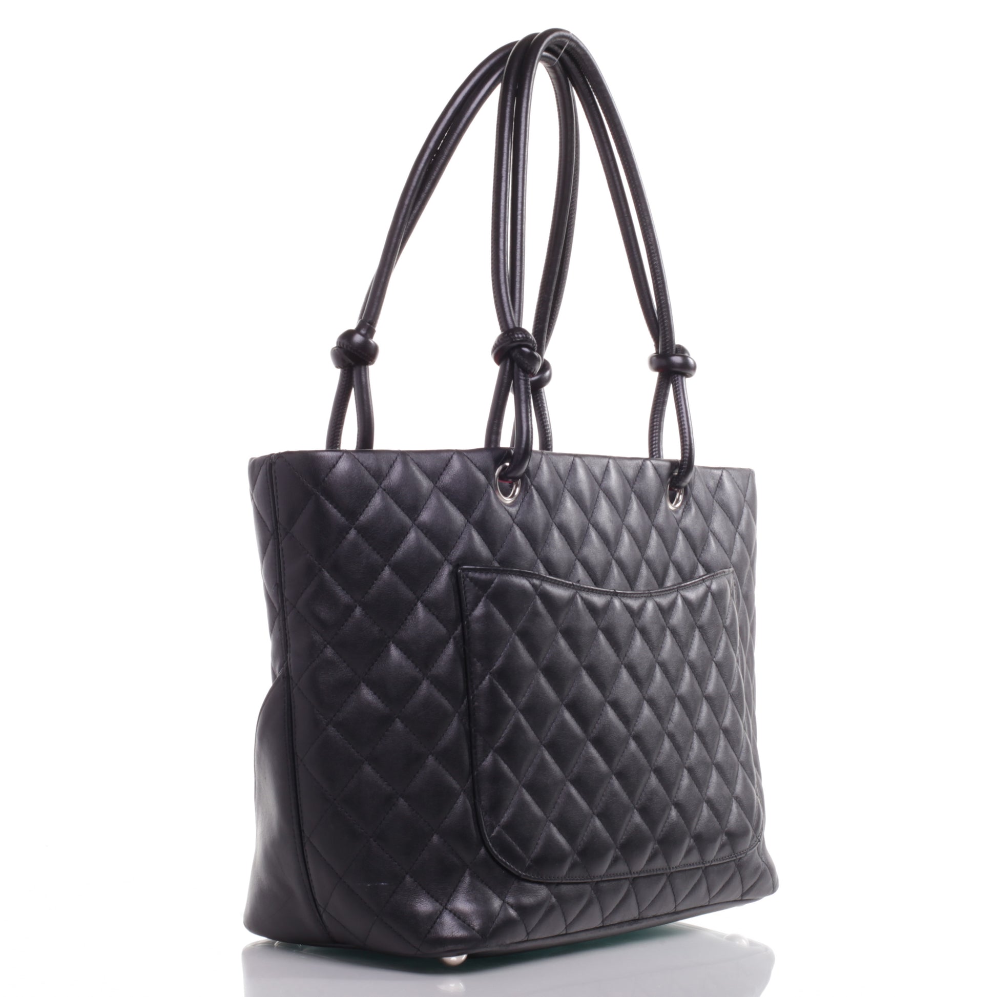 Chanel Calfskin Quilted Large Cambon Tote Black White 3 of 7