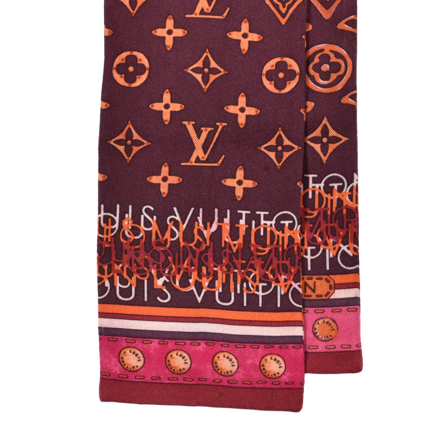 Louis Vuitton Silk Monogram Map Bandeau Orient 2 of 3
