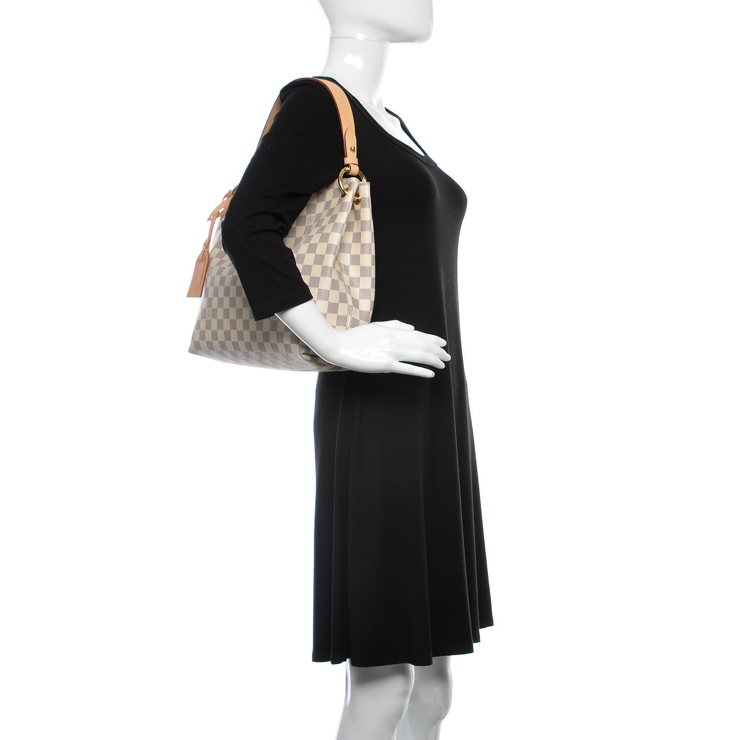 Louis Vuitton Damier Azur Graceful PM Rose Ballerine 2 of 13