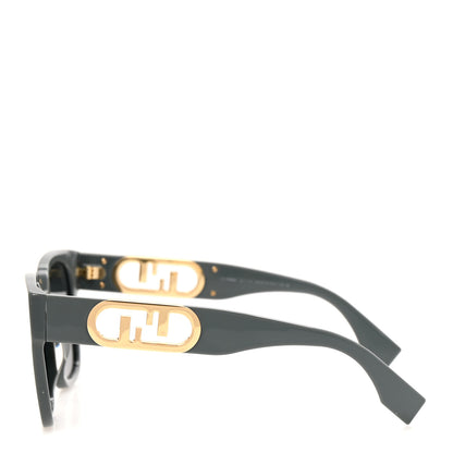 Fendi Acetate O'Lock Square Sunglasses FE40063I Grey 3 of 8