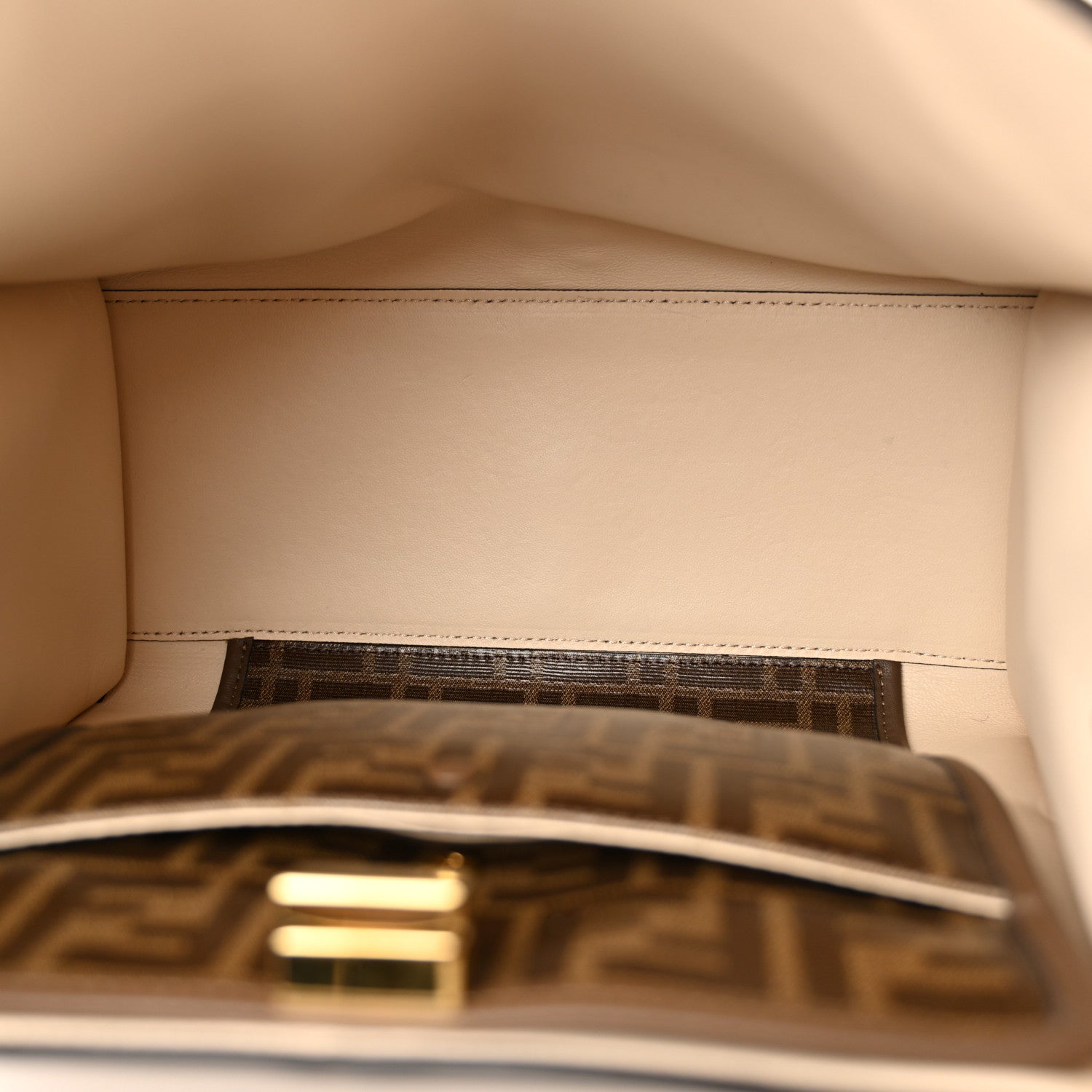 Fendi Vitello Seta Century Medium Peekaboo Mandorlo 5 of 11