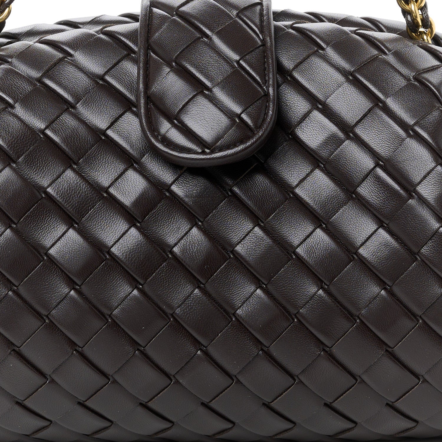 Bottega Veneta Nappa Intrecciato Teen The Lauren 1980 Clutch With Chain Fondant 8 of 10
