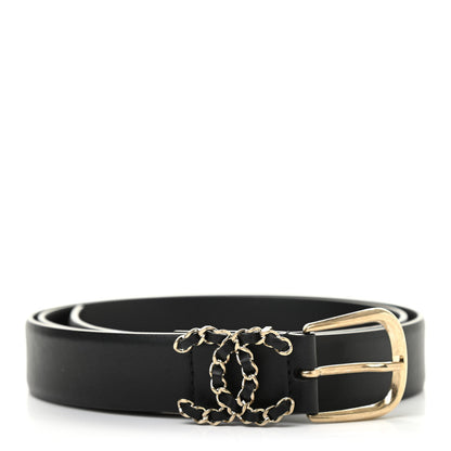 Chanel Calfskin CC Chain Belt 85 34 Black 1 of 7