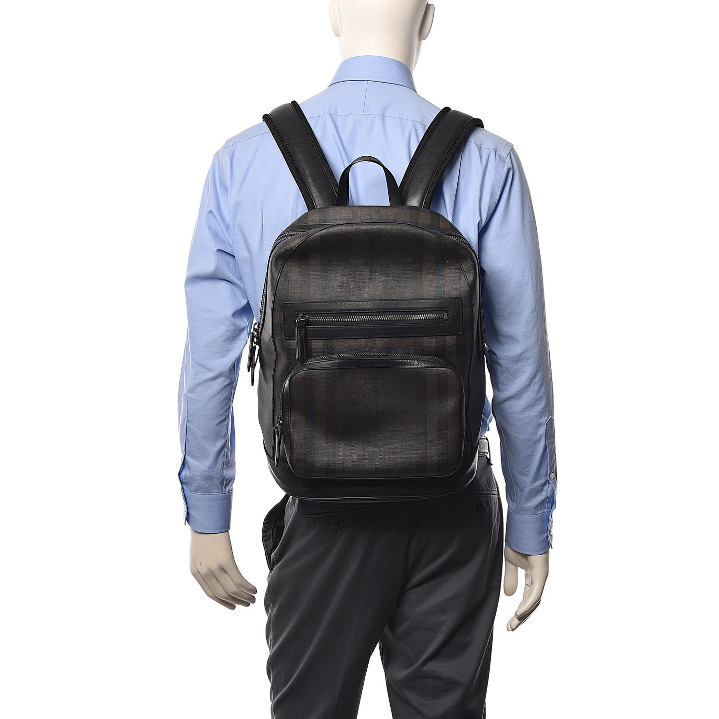 Smoked Check Backpack Black Brown