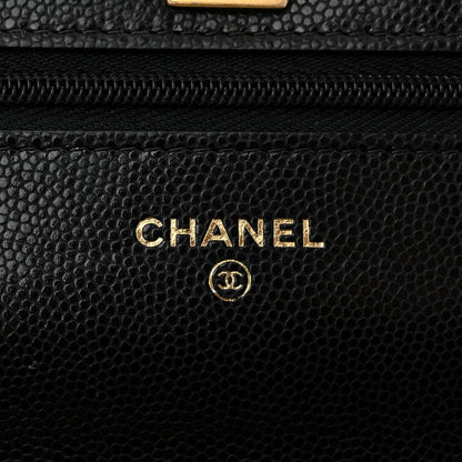 Chanel Caviar Quilted Twist Your Buttons Wallet On Chain WOC Black 6 of 11
