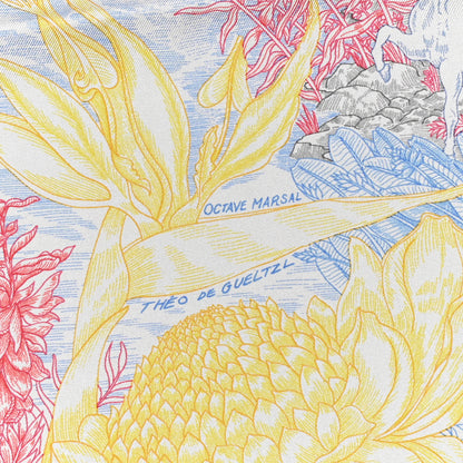 Hermes Silk Faubourg Tropical Scarf 90 Pierre Rose Multicolor 3 of 6