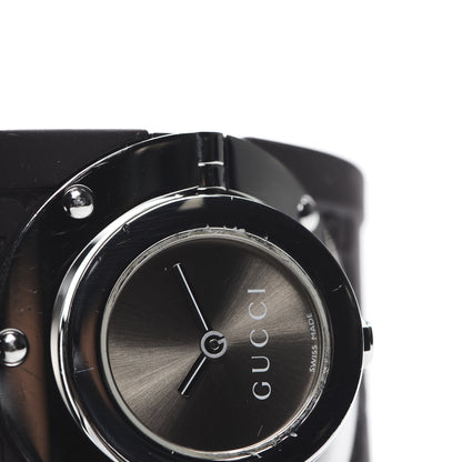 Gucci Stainless Steel Rubber 33mm Twirl Quartz Watch Brown 9 of 11