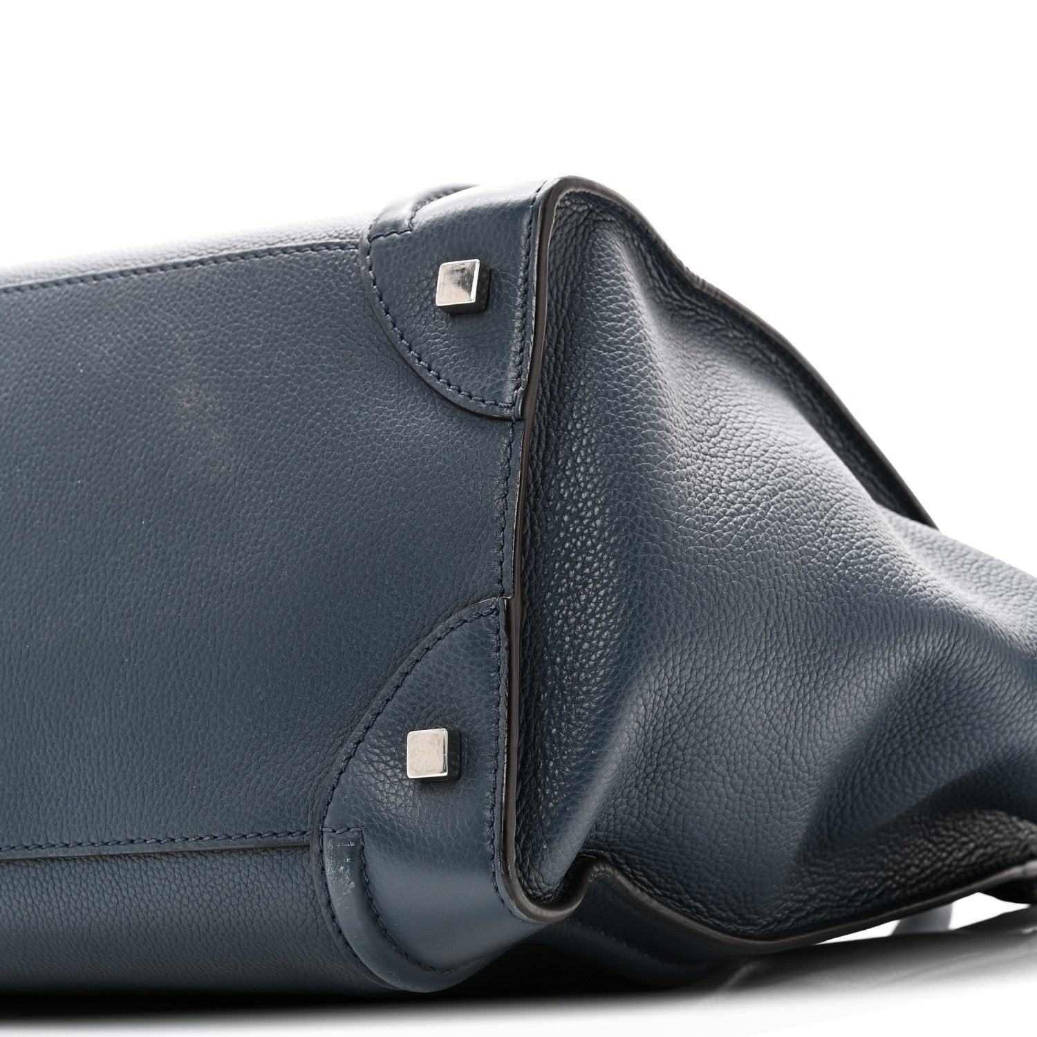 Celine Drummed Calfskin Mini Luggage Slate 9 of 9