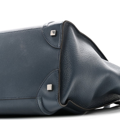 Celine Drummed Calfskin Mini Luggage Slate 9 of 9
