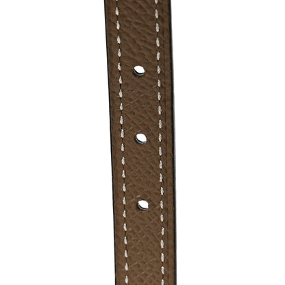 Hermes Swift Epsom 13mm Belt Strap 85 Black Etoupe 5 of 5