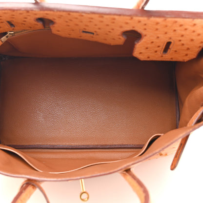Hermes Ostrich Birkin 35 Gold 5 of 23