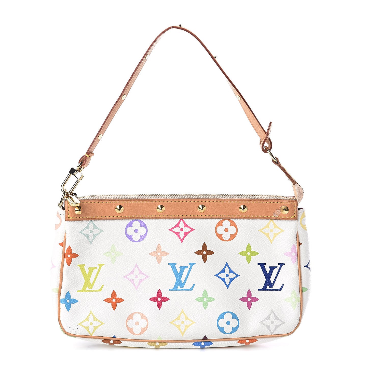 Monogram Multicolor Pochette Accessories White