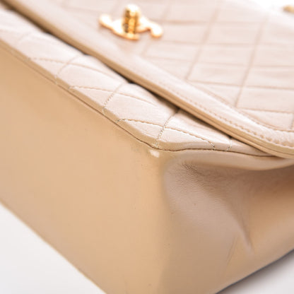Chanel Lambskin Quilted Medium Single Flap Beige 11 of 13