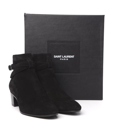 Saint Laurent Suede Jodhpur Calfskin Blake Ankle Boots 39 Black 8 of 8