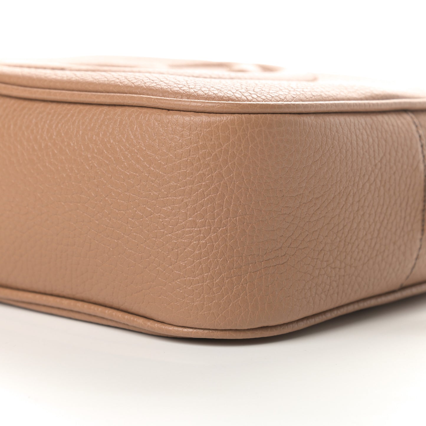 Pebbled Calfskin Small Soho Disco Bag Rose Beige