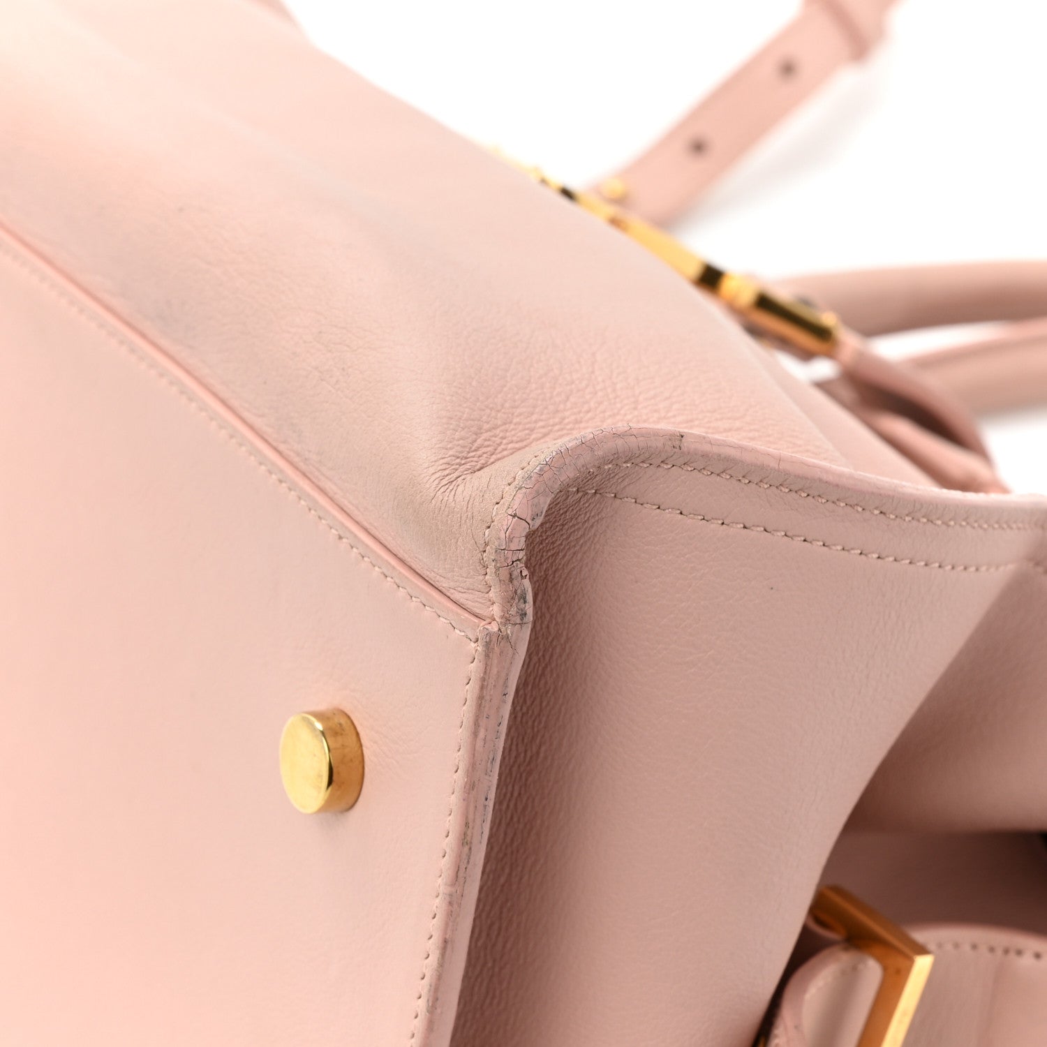 Saint Laurent Calfskin Monogram Small Cabas Pale Blush 13 of 18