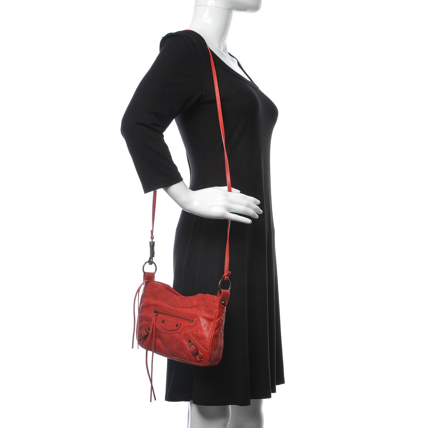 Agneau Classic Hardware Hip Rouge Coquelicot