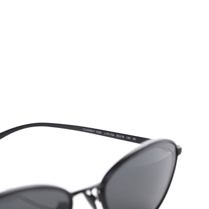 Chanel Metal Cat Eye Sunglasses 4255 Black 5 of 8