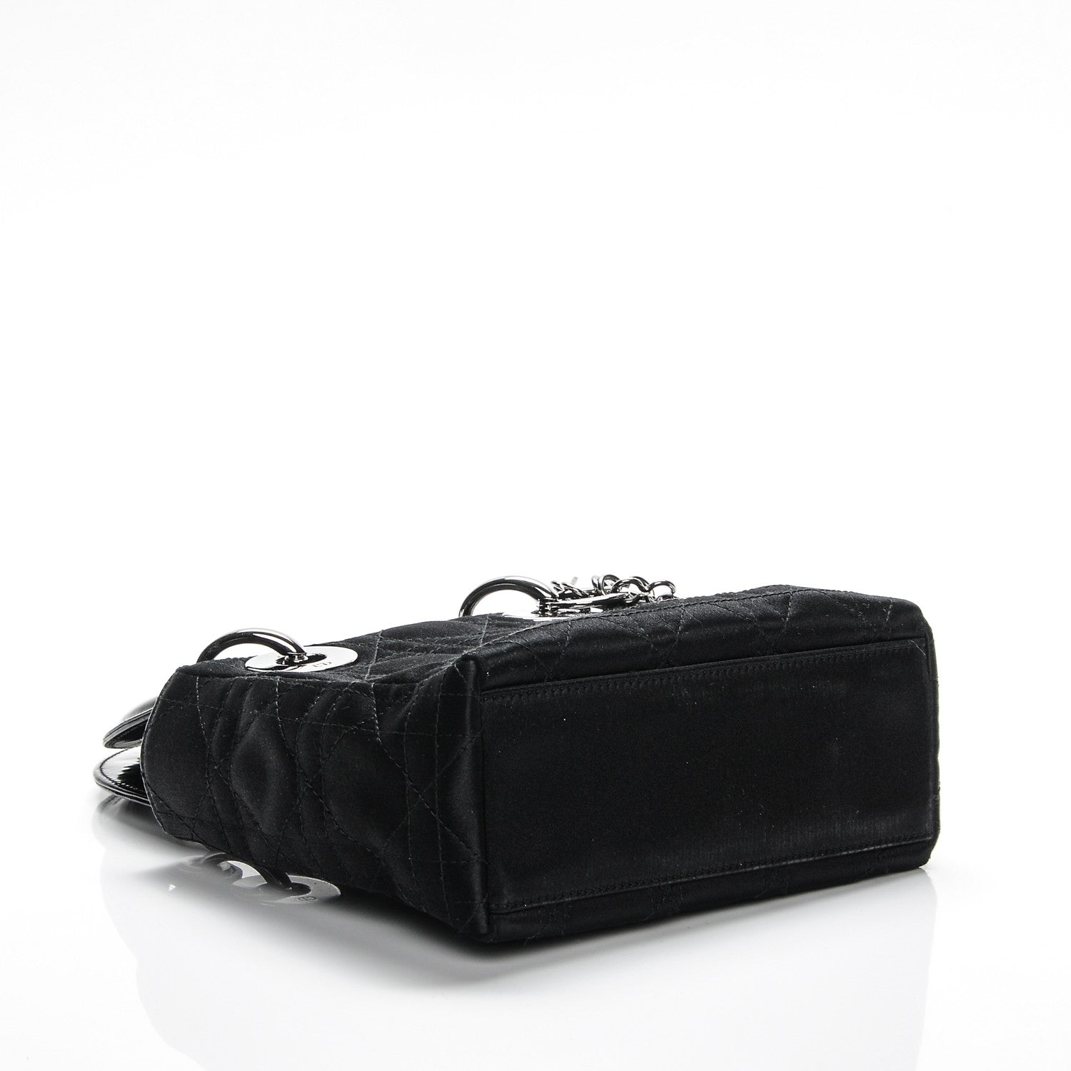 Christian Dior Satin Patent Cannage Mini Lady Dior Black 4 of 7