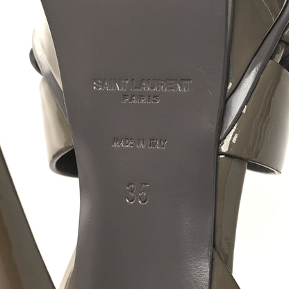 Saint Laurent Patent Tribute 105 Platform Sandals 35 Fog 6 of 8