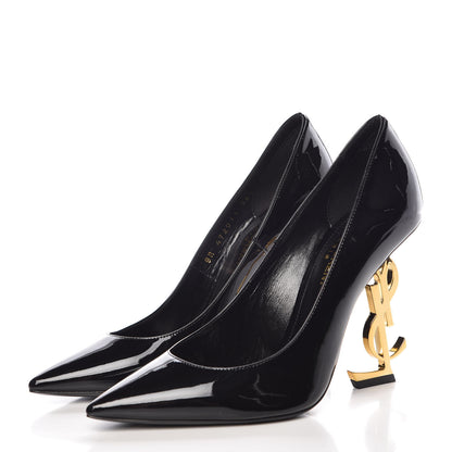 Saint Laurent Patent Opyum 110 Pumps 36.5 Black Gold 3 of 8