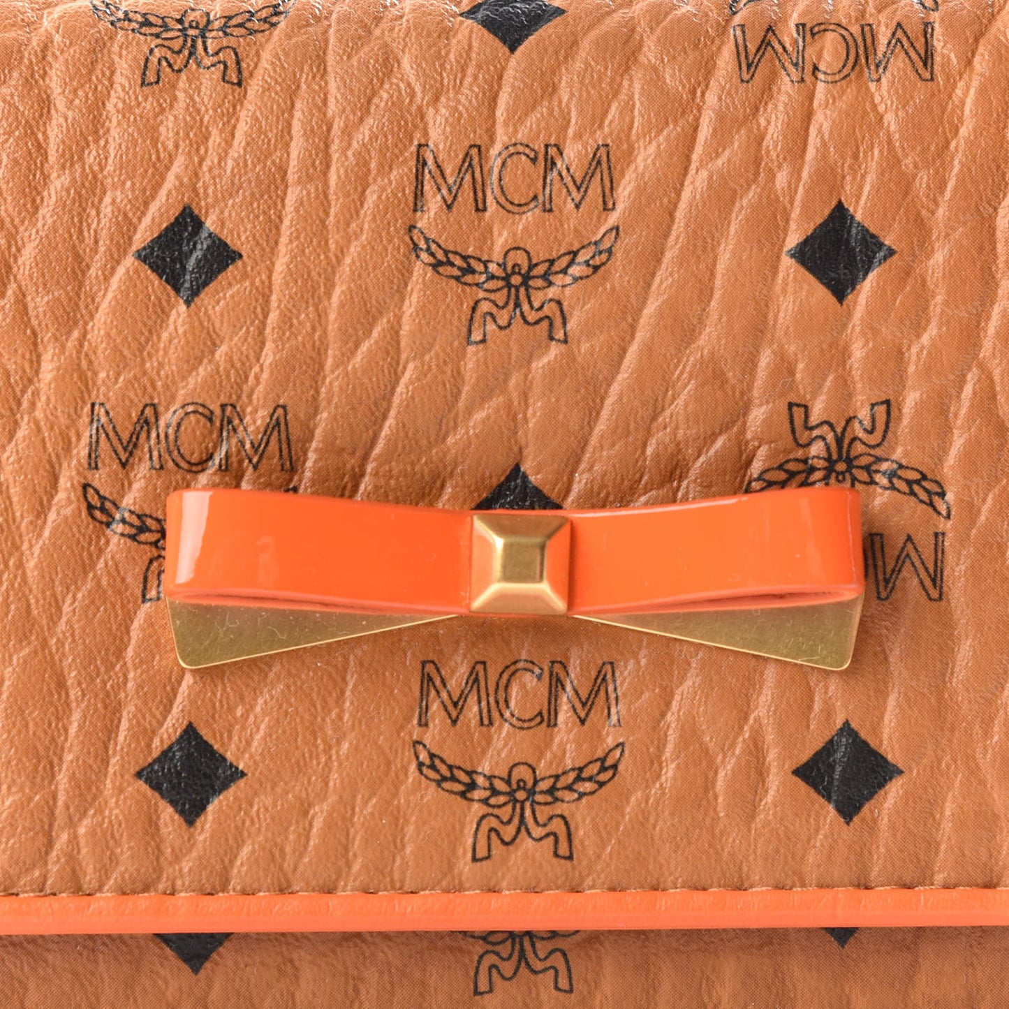 Visetos Tri-Fold Wallet Cognac Orange