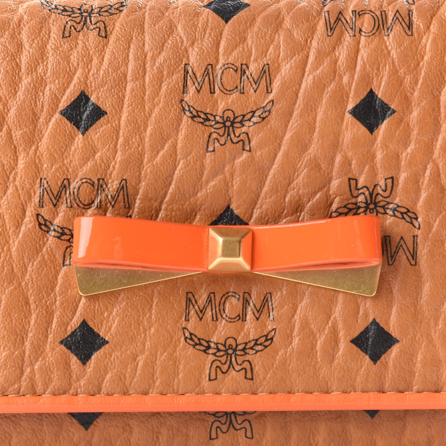 MCM Visetos Tri-Fold Wallet Cognac Orange 10 of 10