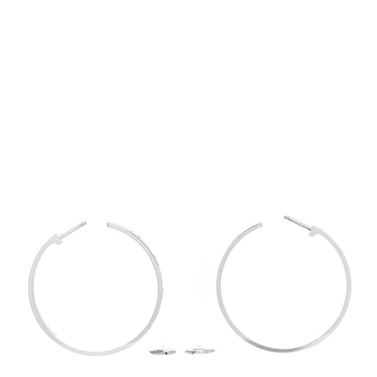 Cartier 18K White Gold Large LOVE Hoop Earrings 3 of 5